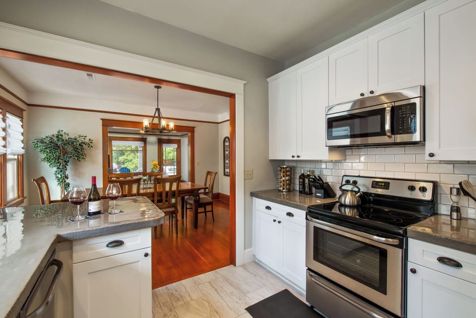 Kitchen | Eating Bar | Locally Roasted Coffee "Table Top Coffee Roasters" Creamer & Sugar Provided