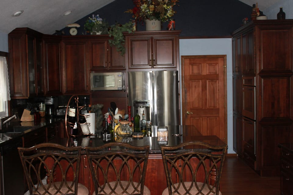 Kitchen with everything you need.  Double oven and island that seats three.
