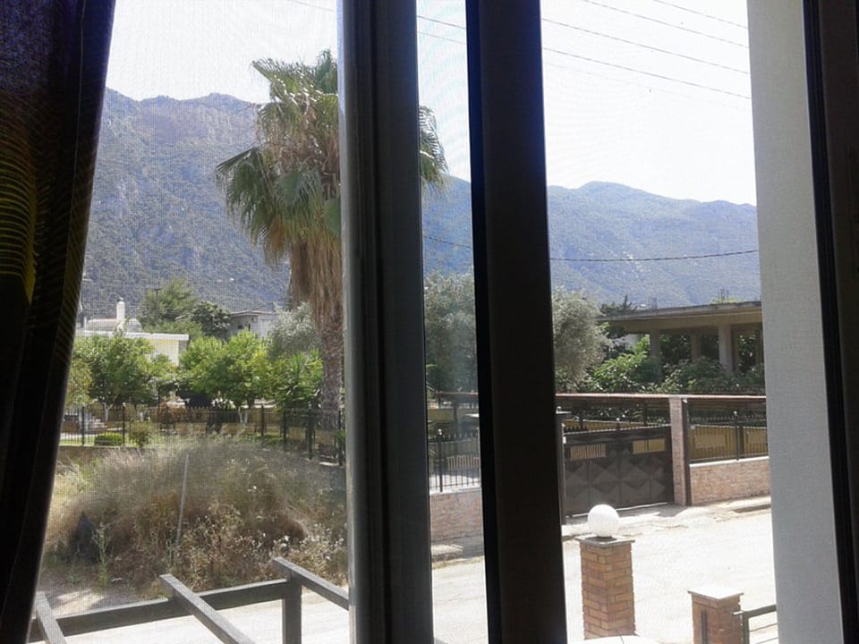 the mountain view from the bedroom