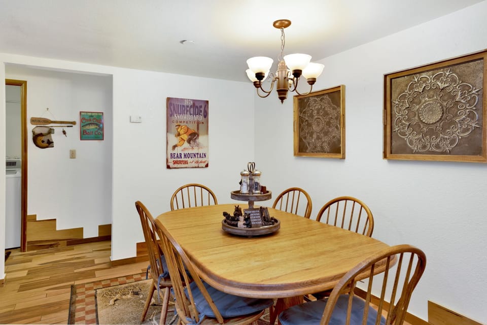 Inviting dining area designed for comfort and connection. The space feels open and airy, with a warm atmosphere that makes everyday meals and special gatherings equally enjoyable.