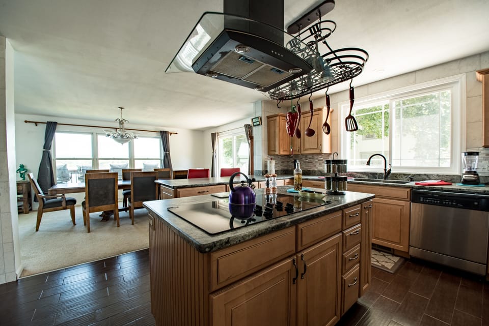 Kitchen, electric stove top