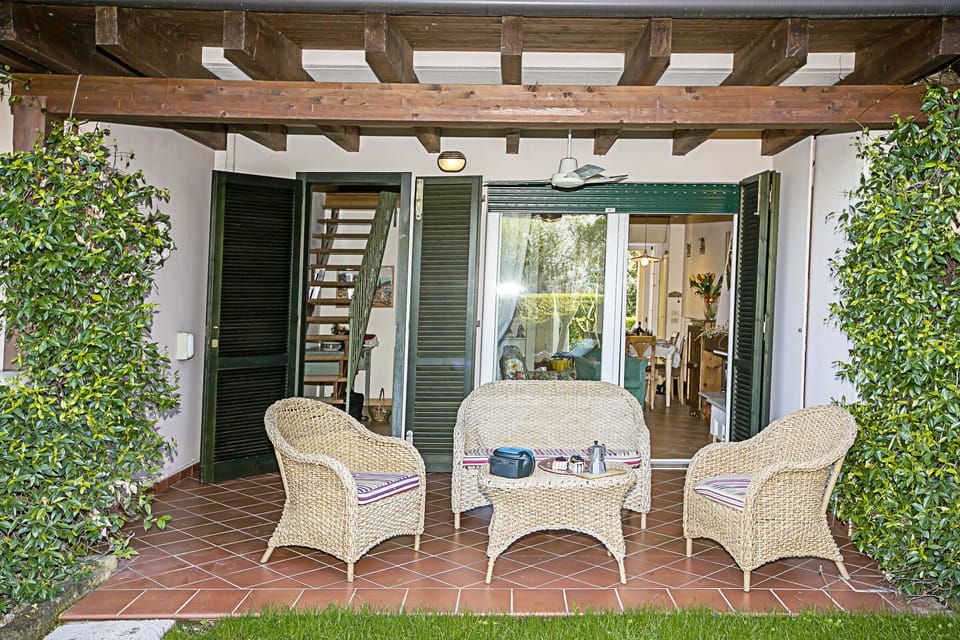 The covered terrace