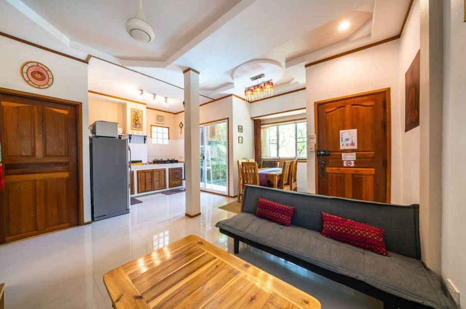 The first floor's kitchen, dining and living room.