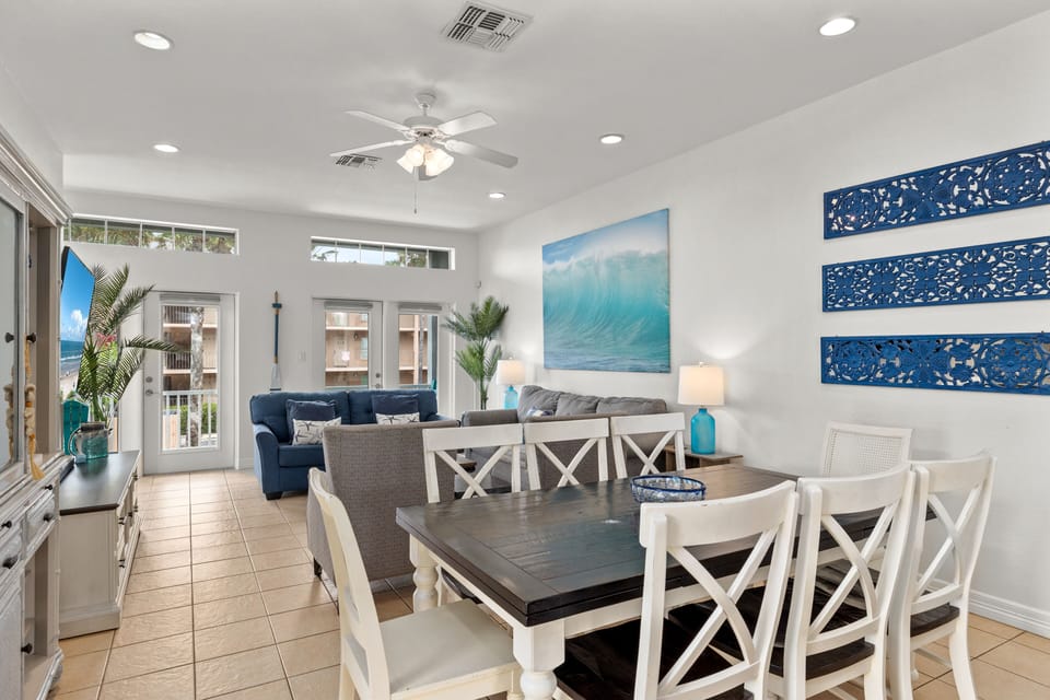 Dining Table sits up 8 comfortably