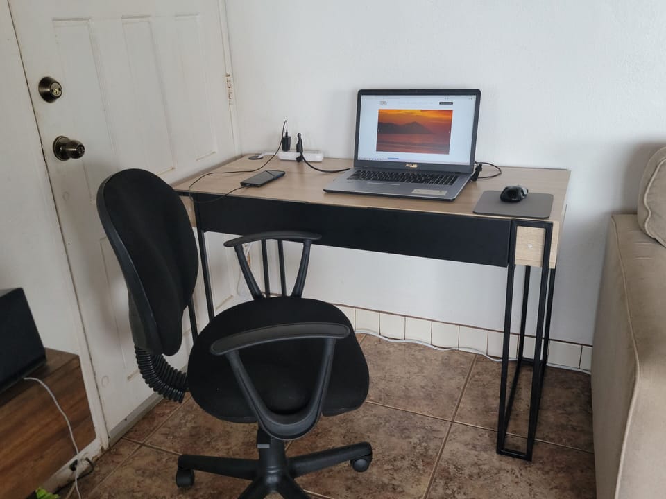 lap top work station beach house