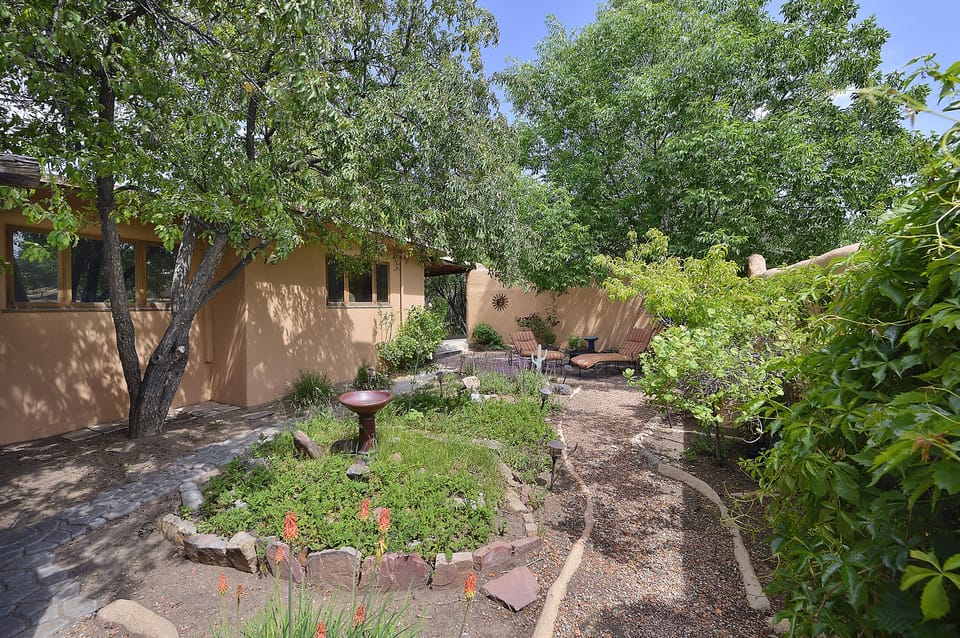 Large fully enclosed courtyard and gardens