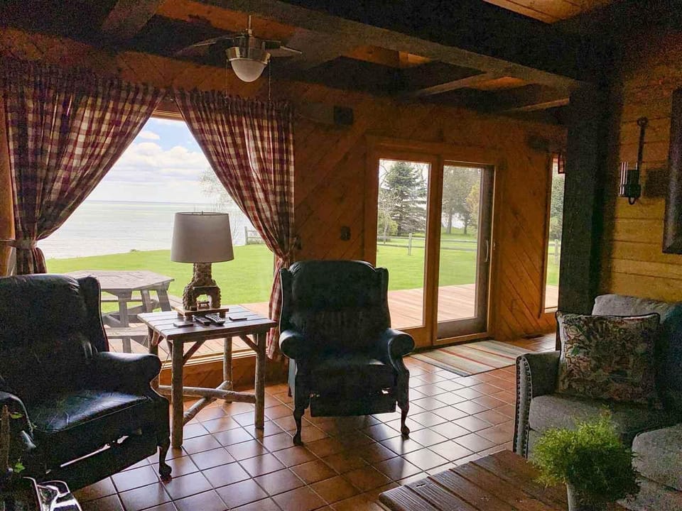 Living room looking out