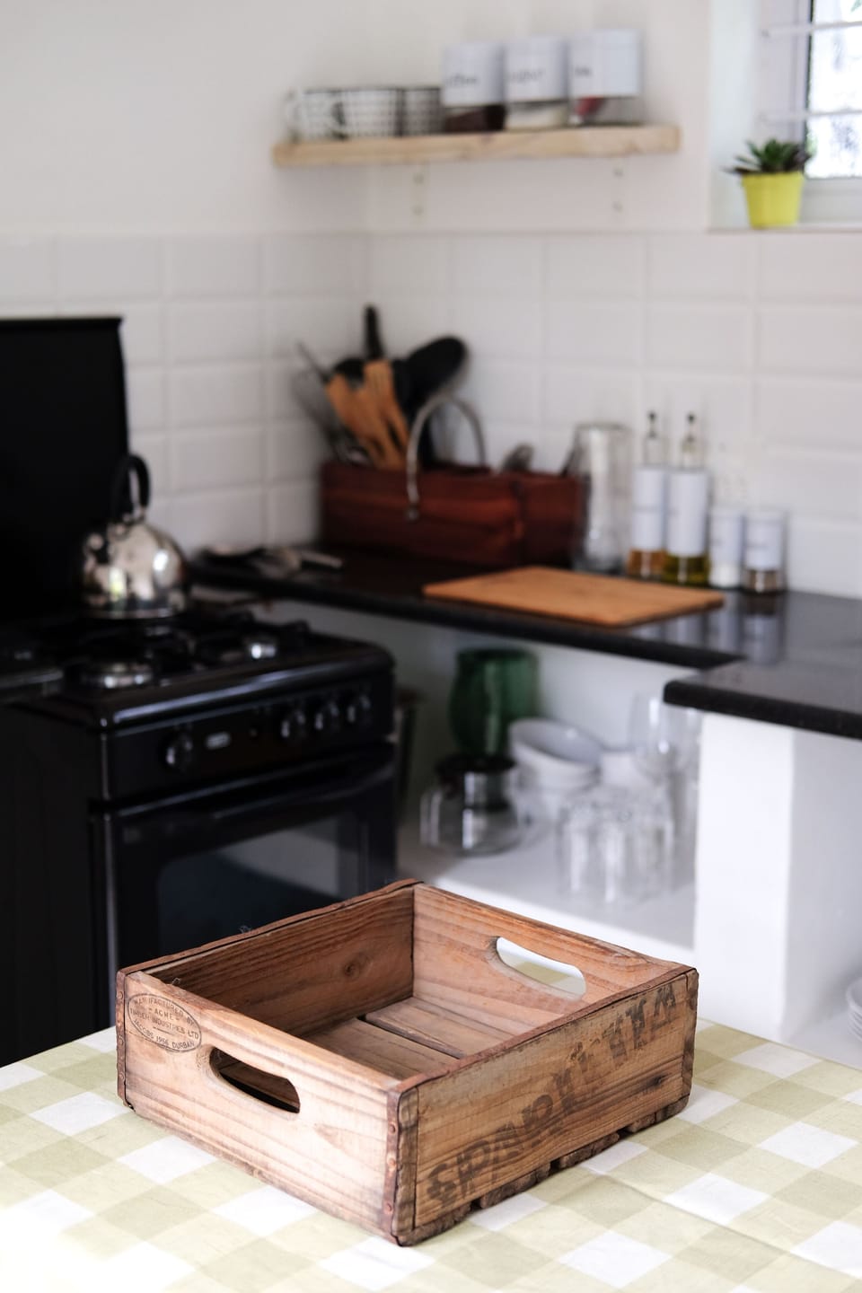 Small table in kitchen with two fold up chairs if you prefer to sit here.