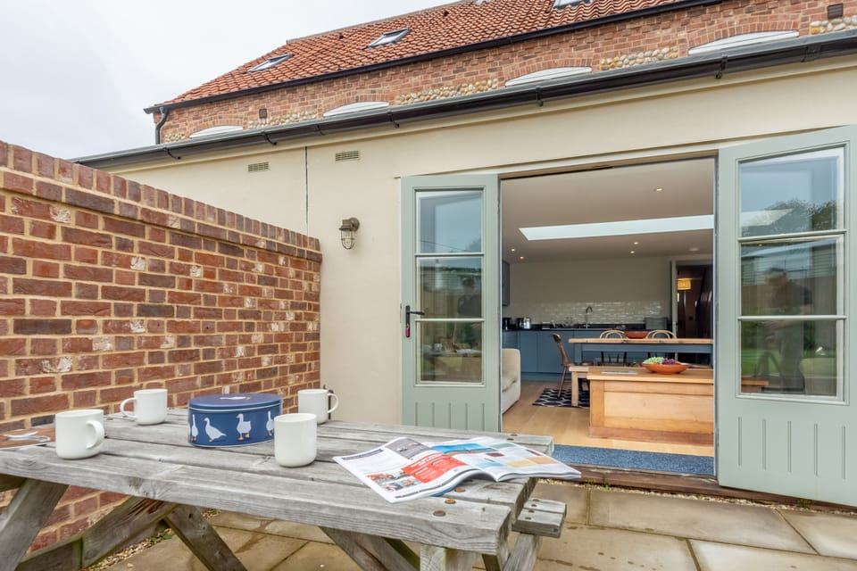 Enjoy dining alfresco on the patio