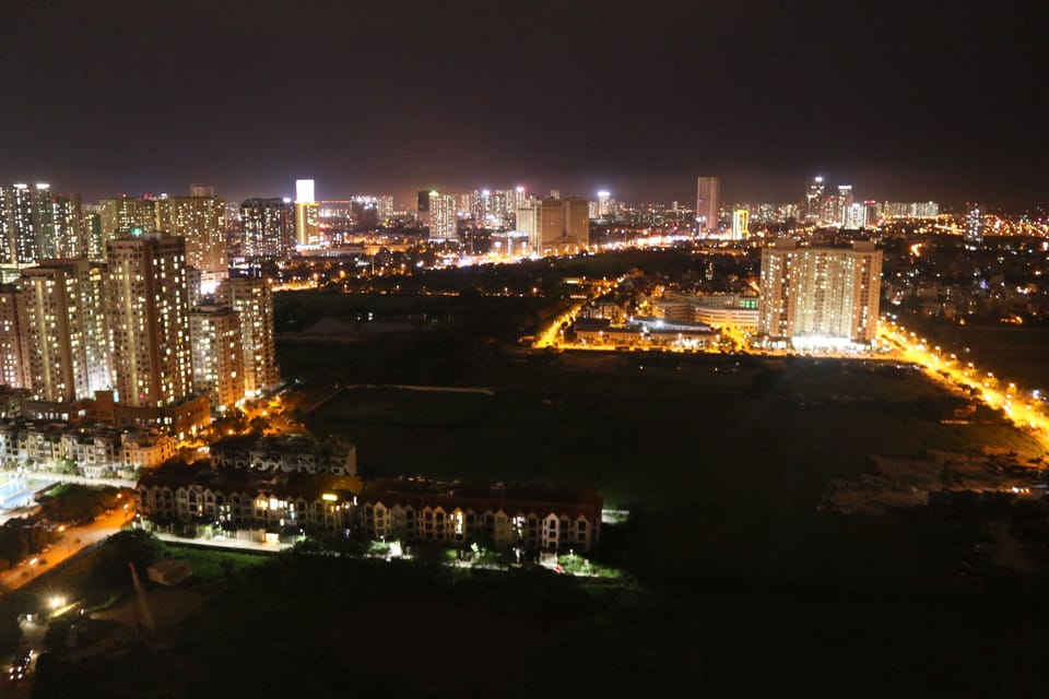 Night view from balcony