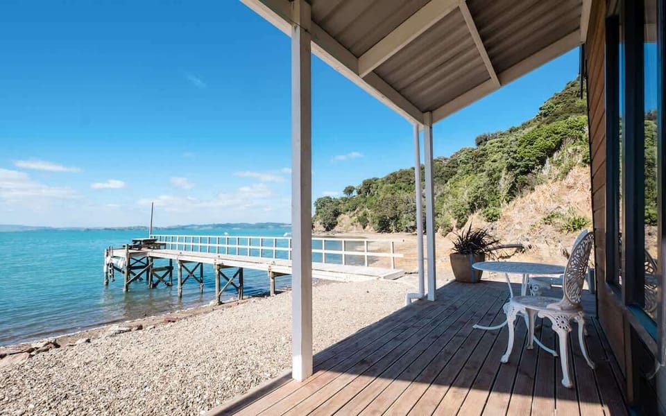 Boathouse front deck
