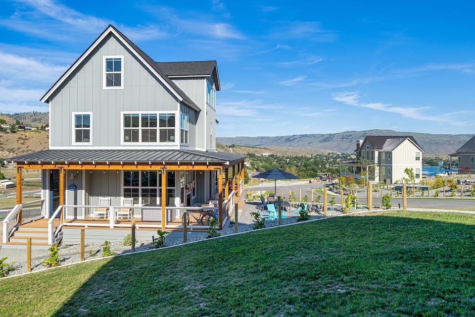 New home fronting the Vineyard District park