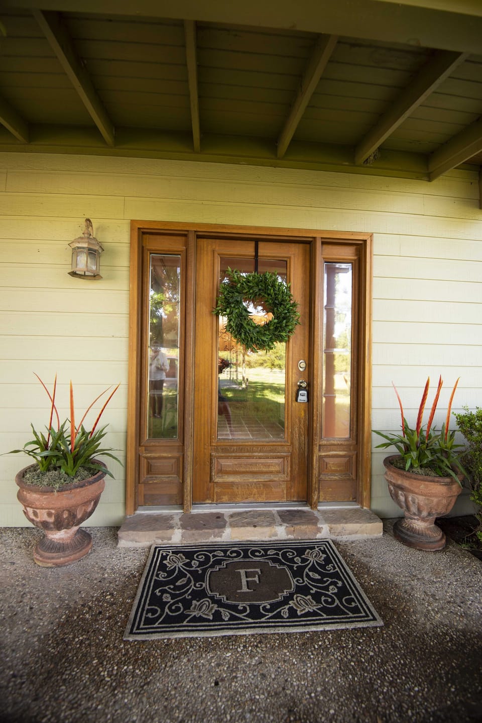 Carport Entry with lockbox