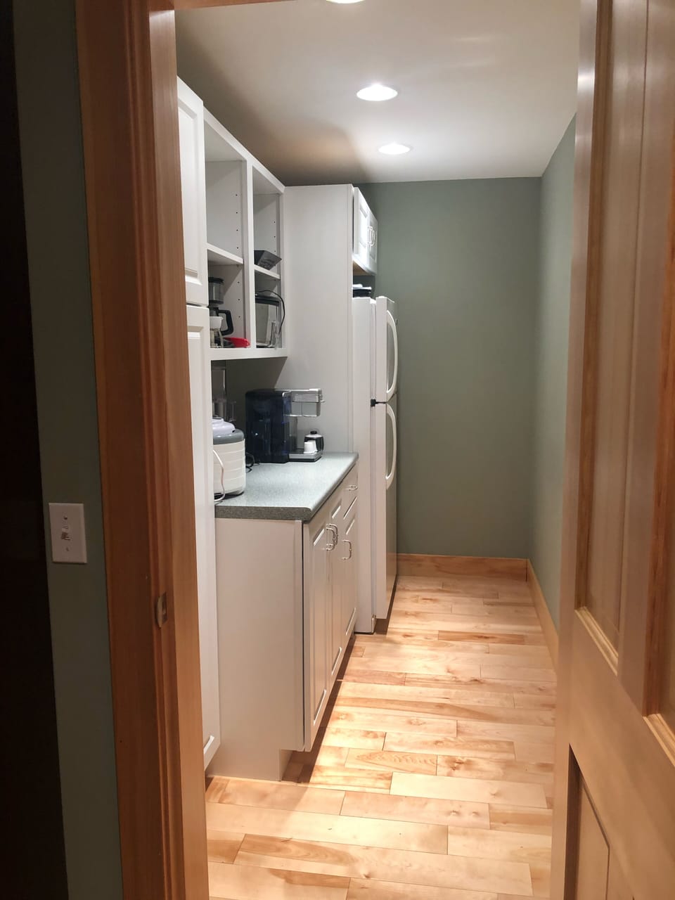 Pantry. Directly off kitchen with extra fridge 