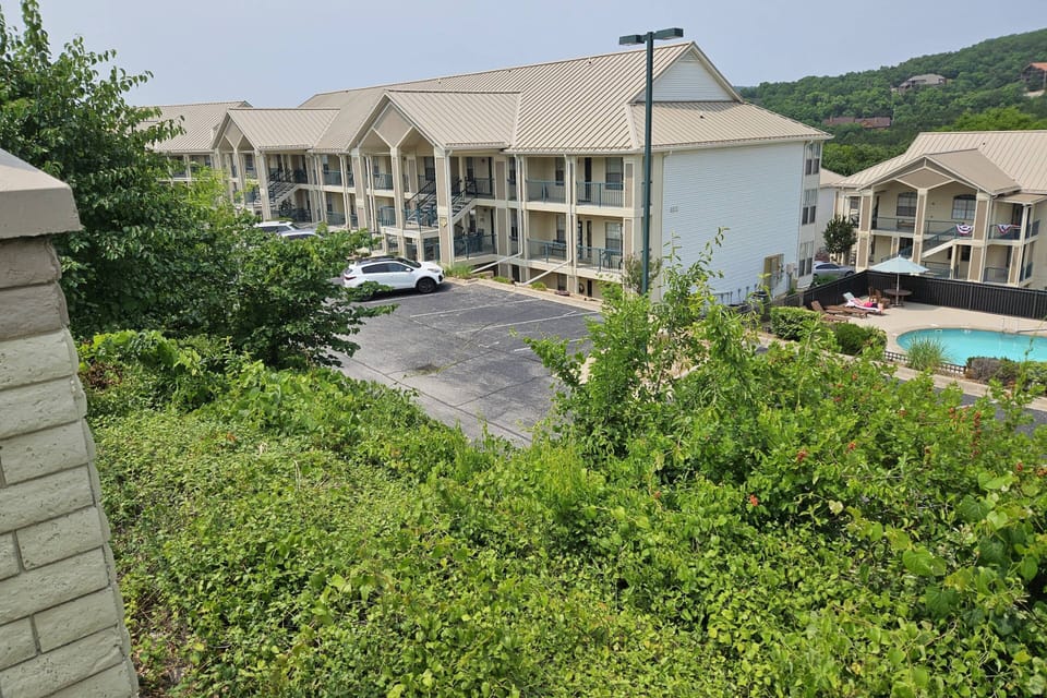 Your condo building next to the pool.