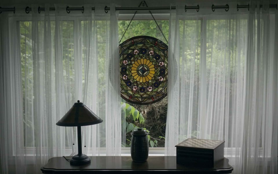 Stained glass throughout the house.