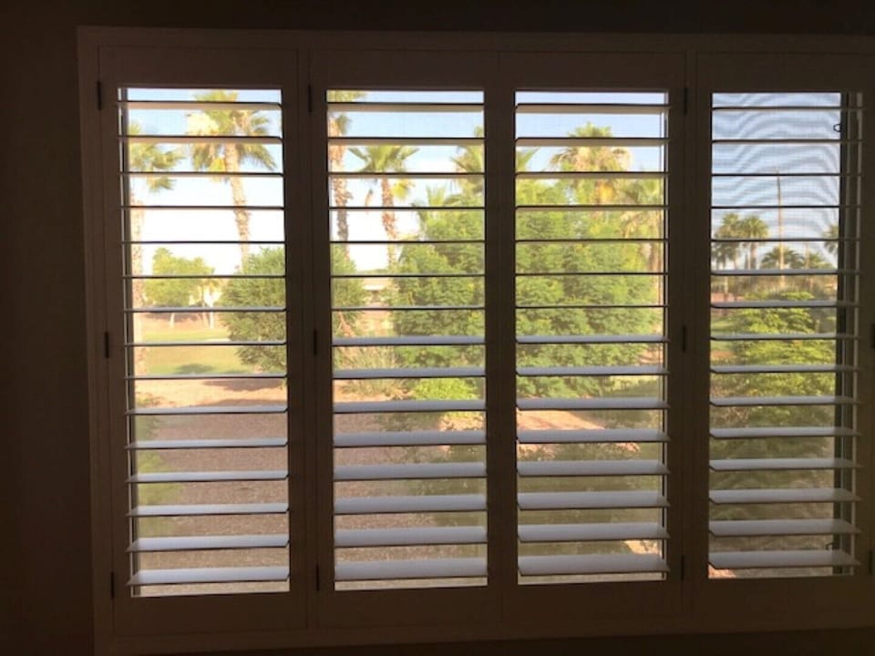 Window view  to back yard and golf course from Master bedroom