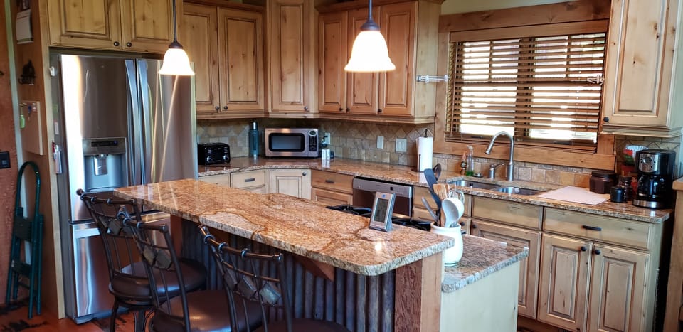 Gourmet kitchen.