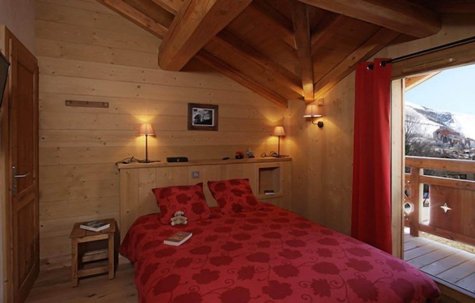 Drift to sleep in the comfortable bed after a wonderful day outside.