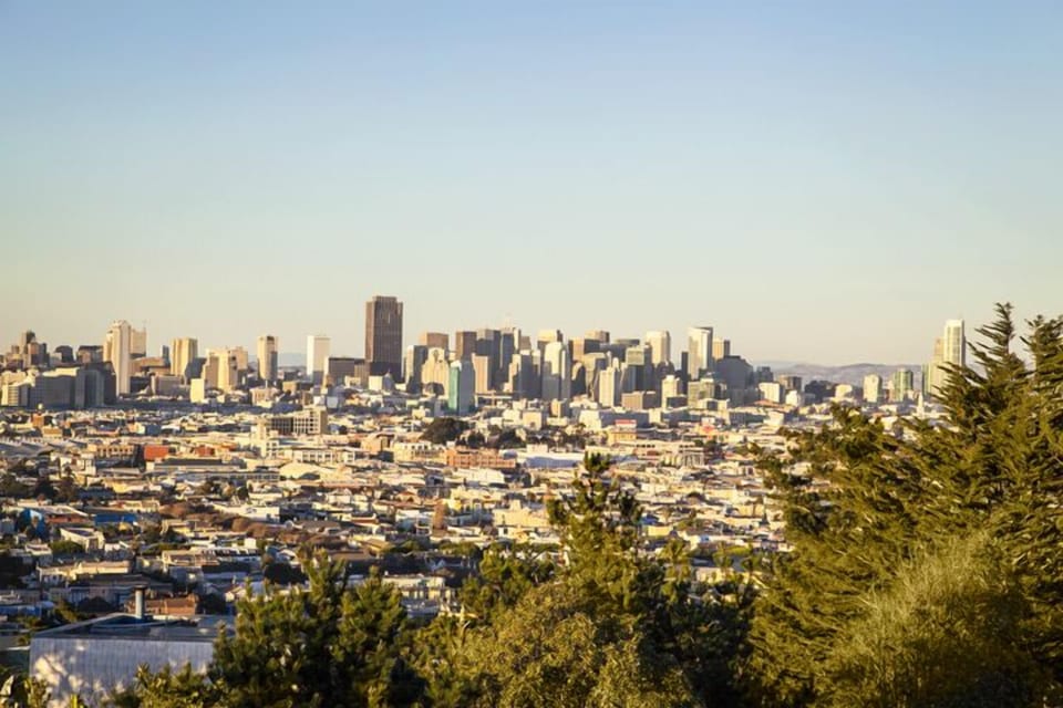 Best views of the city from Bernal Heights Park.