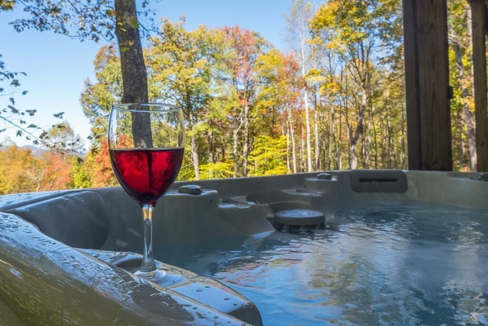 Beautiful views from the hot tub