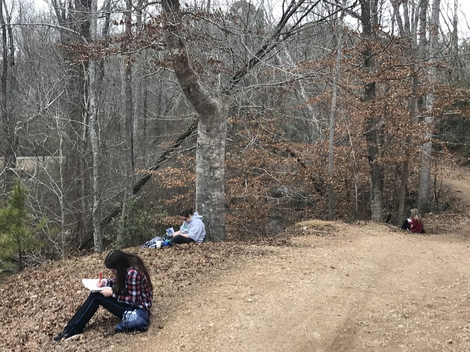 Enjoying some quiet time.