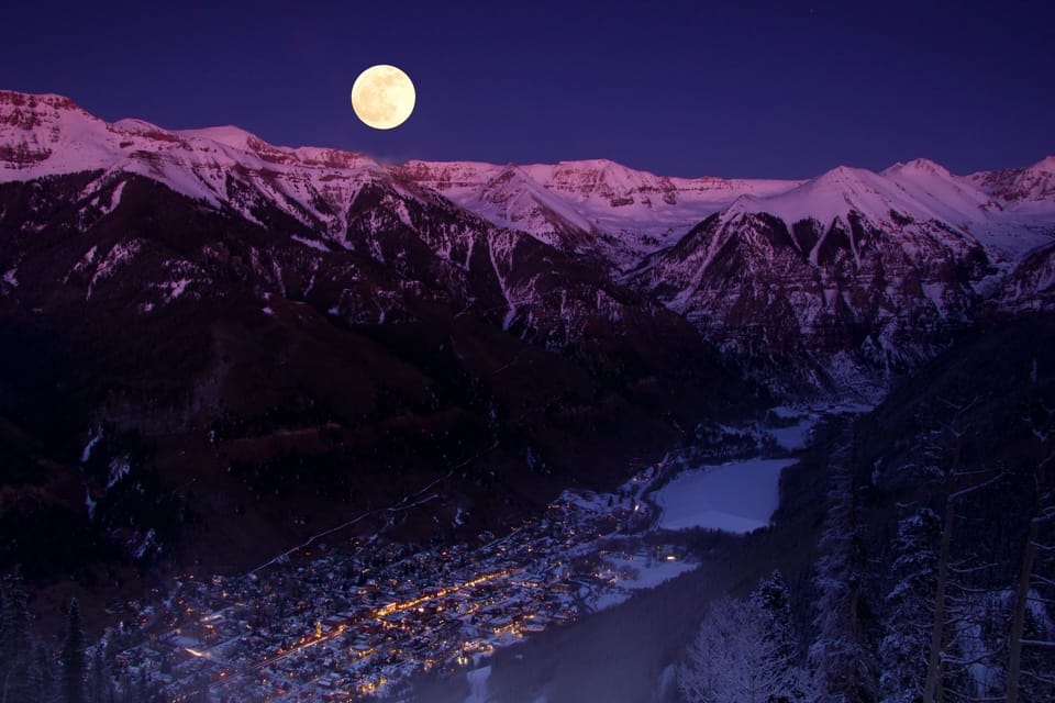Nighttime overview of Telluride
