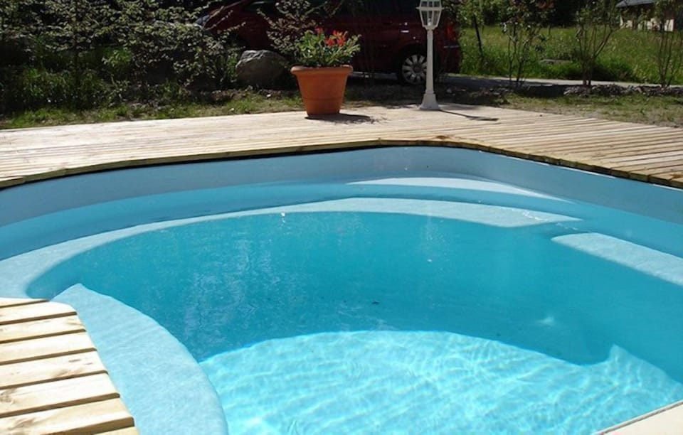 Get some sun in the outdoor pool.