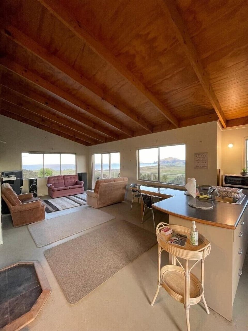 Lounge with views from windows