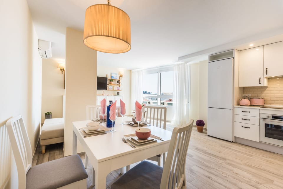 Living room and dining zone