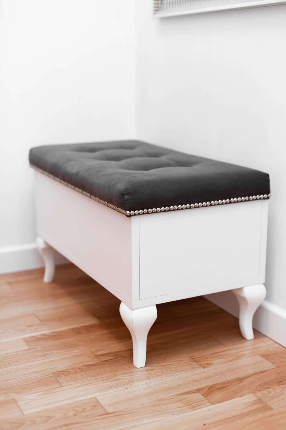 Bench for putting on shoes.