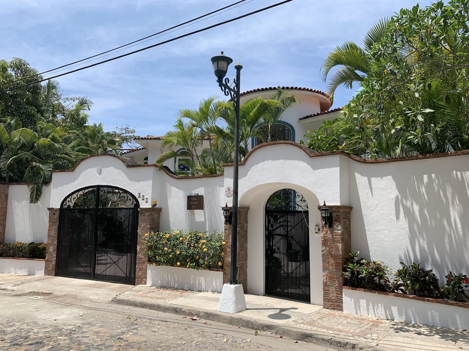 Villa enclosed with secure wall