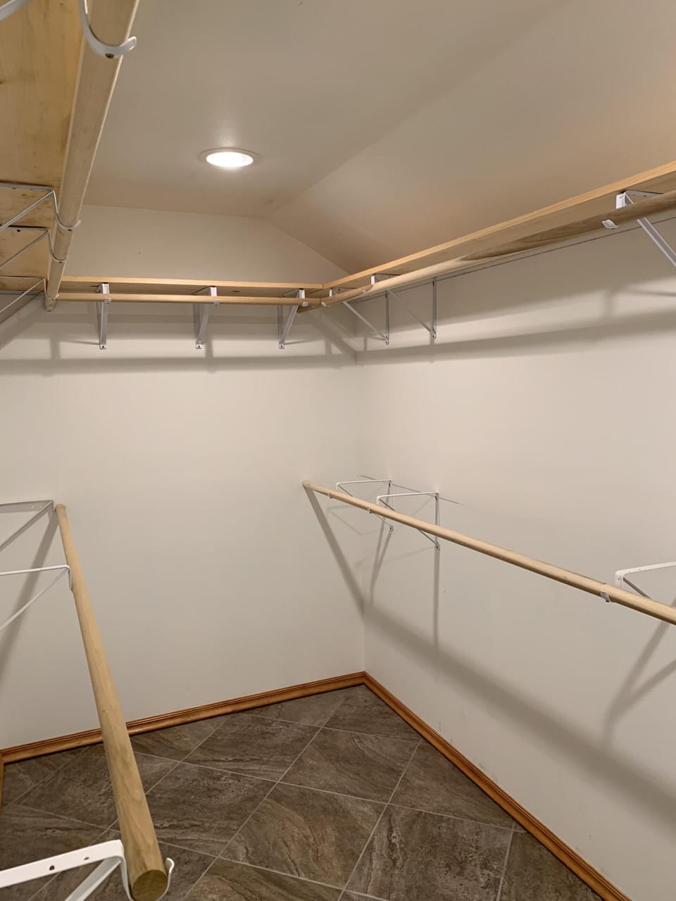 Large closet; hang clothes & store luggage; also great space to air dry clothes