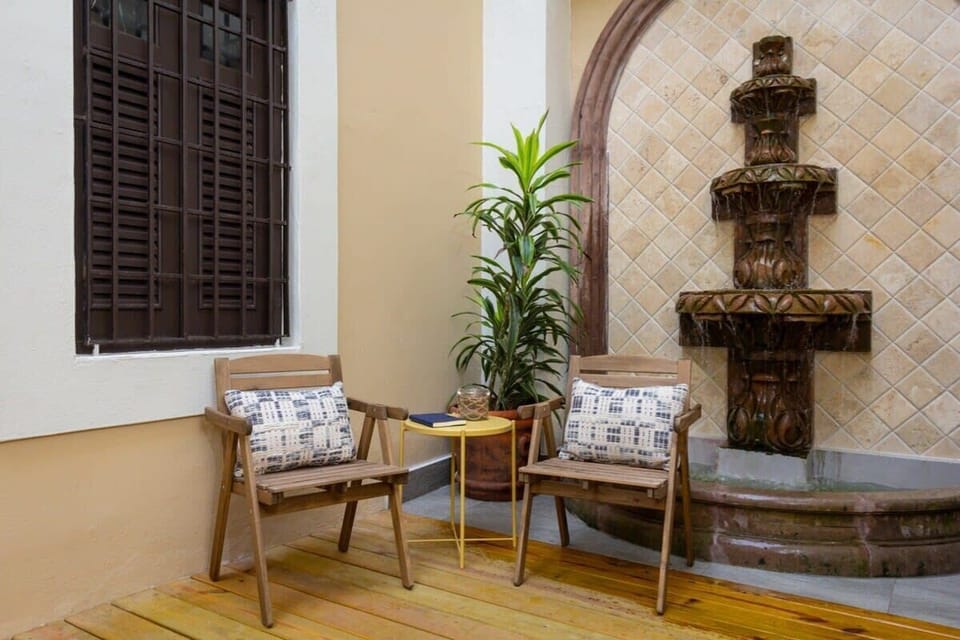 The building's courtyard with Spanish Fountain
