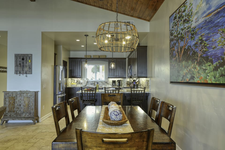 The formal dining area.