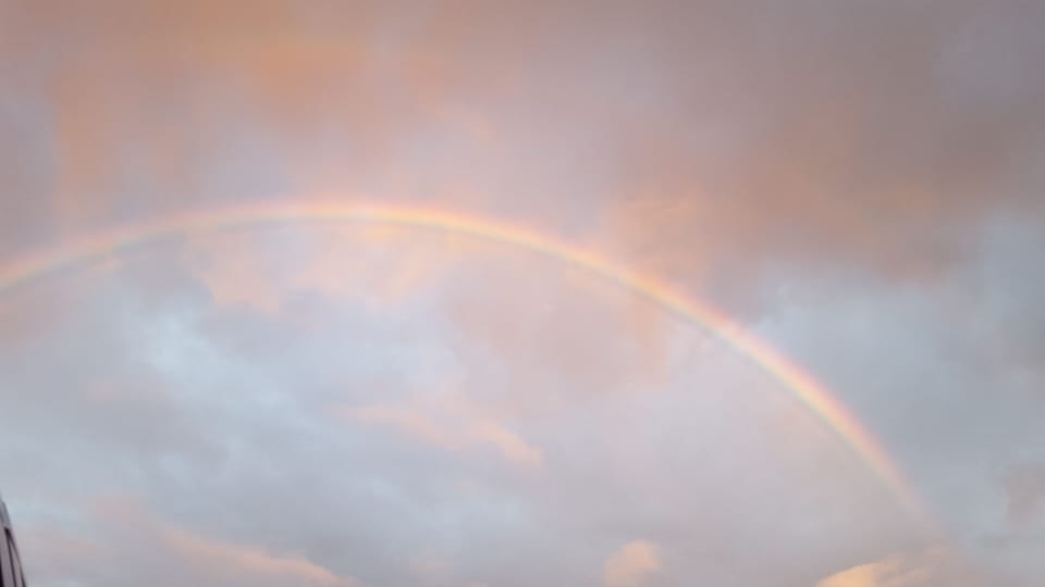 Summer rainbow above our heads 