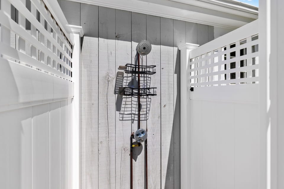 Outdoor shower.