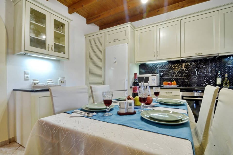 Almyra Beach House Corfu Kitchen And Dining Area