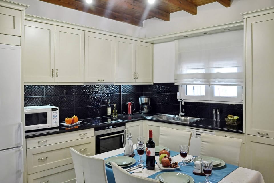 Almyra Beach House Corfu Kitchen And Dining Area