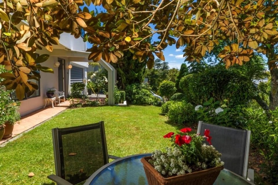 Private Outdoor Garden Setting Under the Magnolia