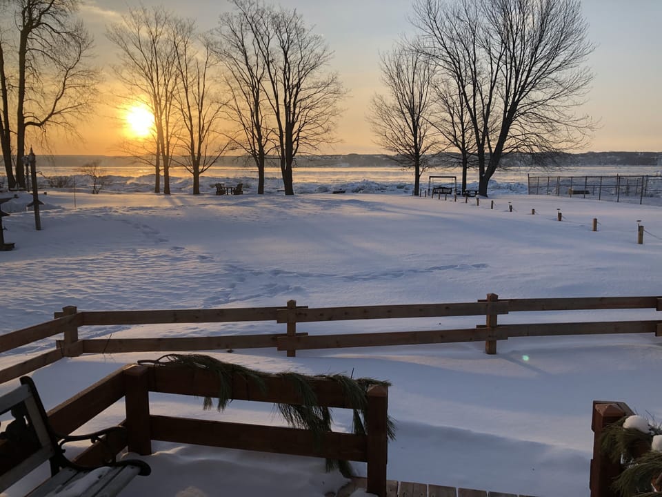 Votre vue sur le Fleuve à partir de la terrasse du bas !