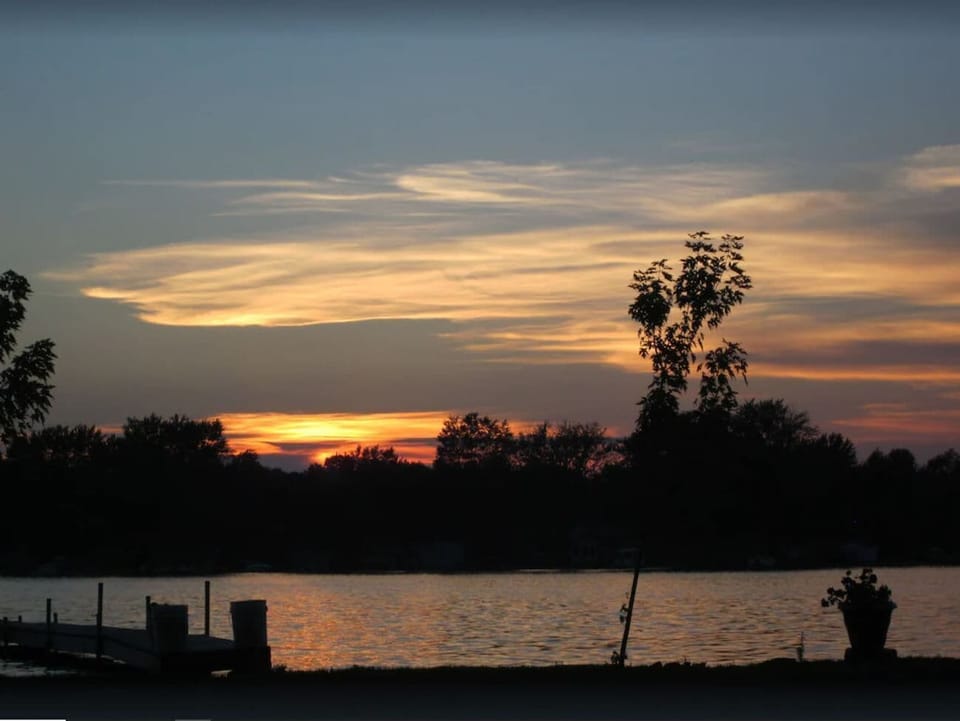Sunset view from deck