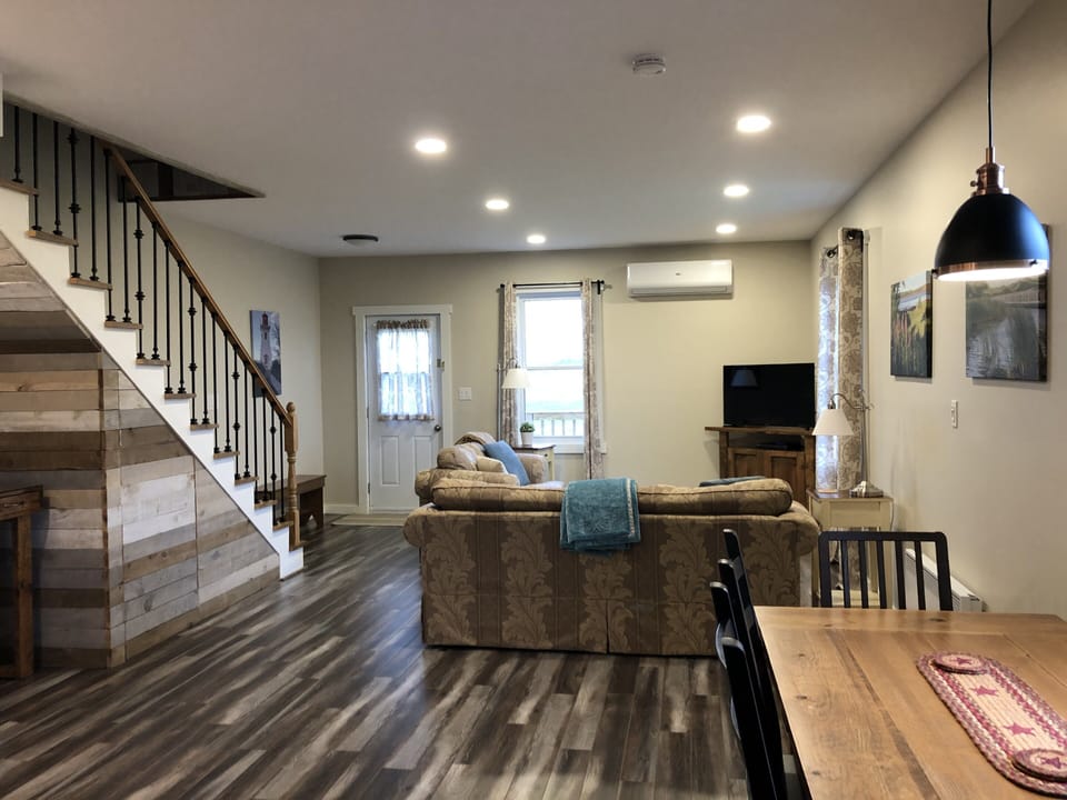 Open concept kitchen and living room 
