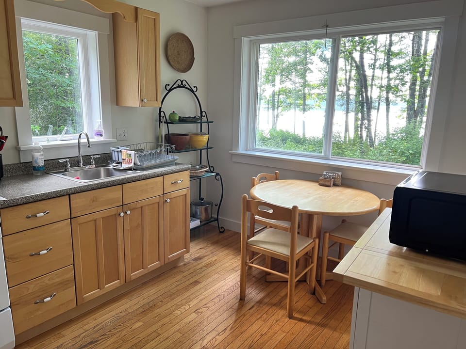 Kitchen fully stocked with  all needed accessories. 