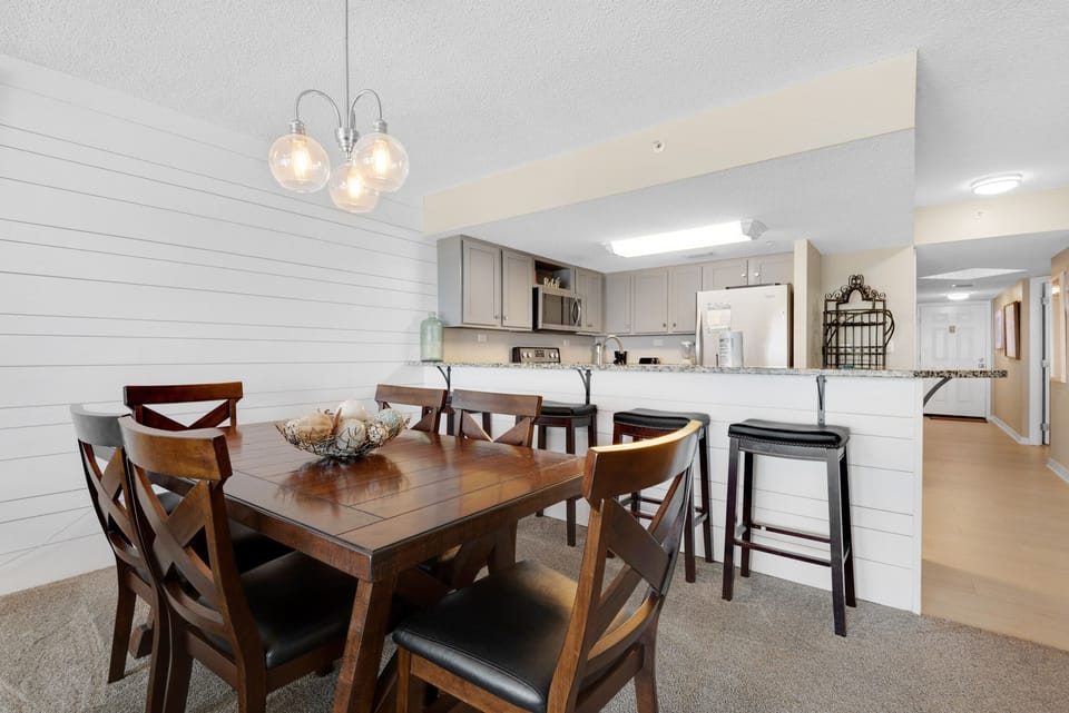 Dining table plus eat-in bar