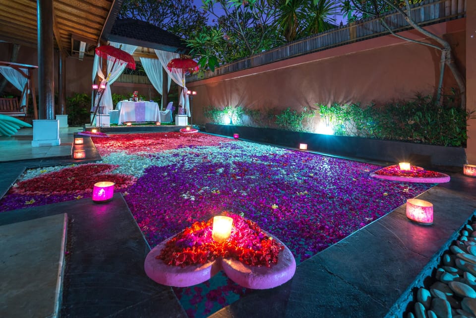 Outdoor banquet area