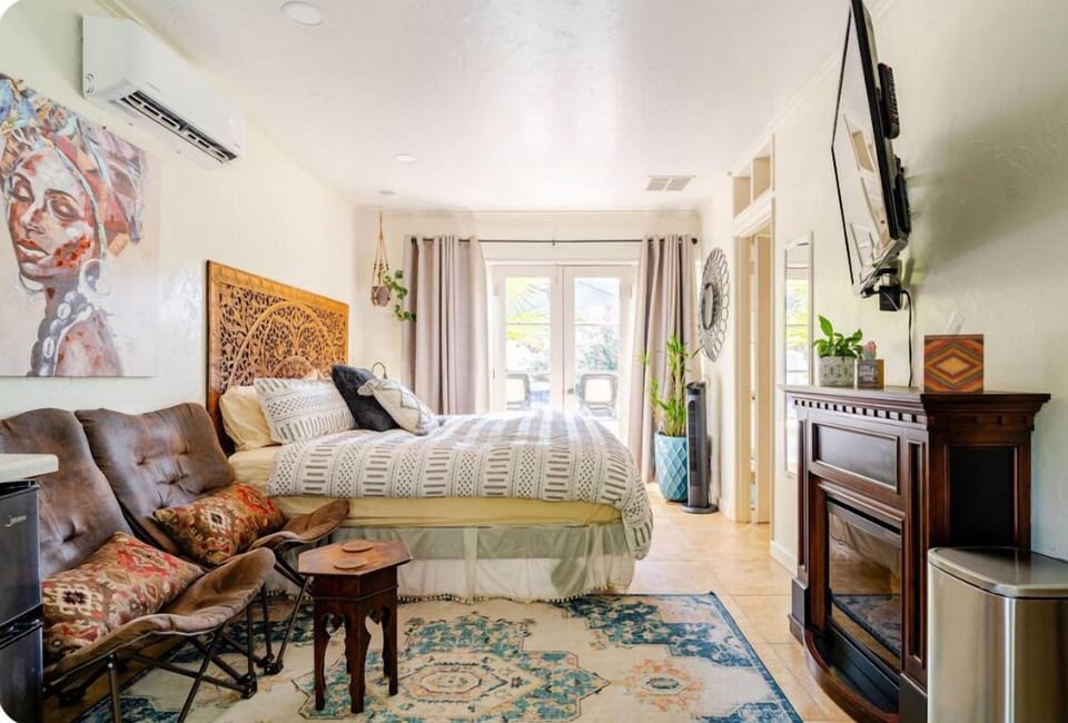 Tons of natural light. Pool and garden views.