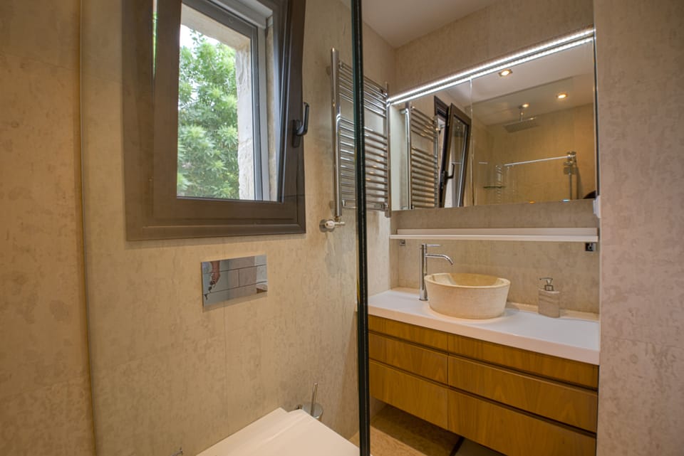 Ensuite Shower room of bedroom one in the guesthouse.