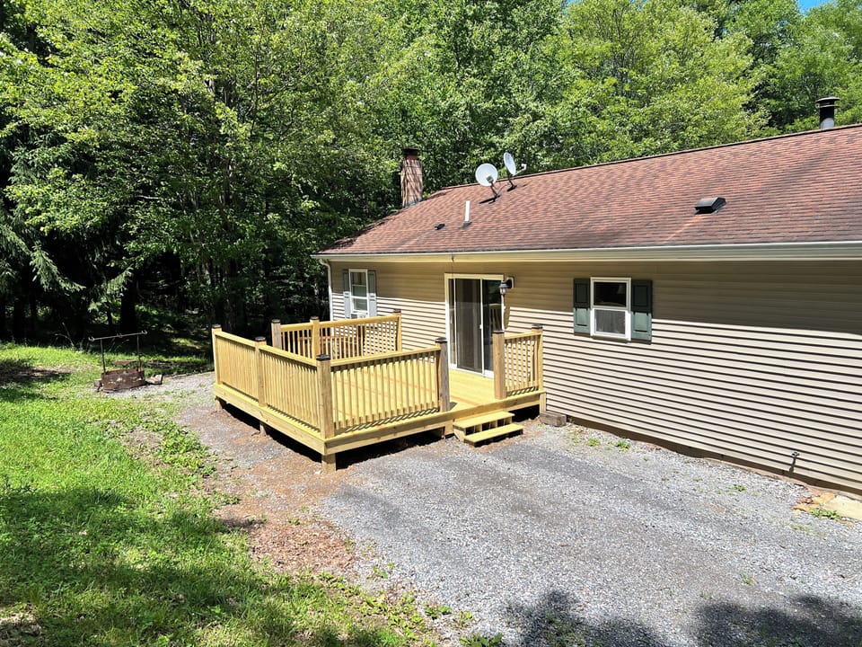 New Deck built in 2024 accessible from inside with no steps.