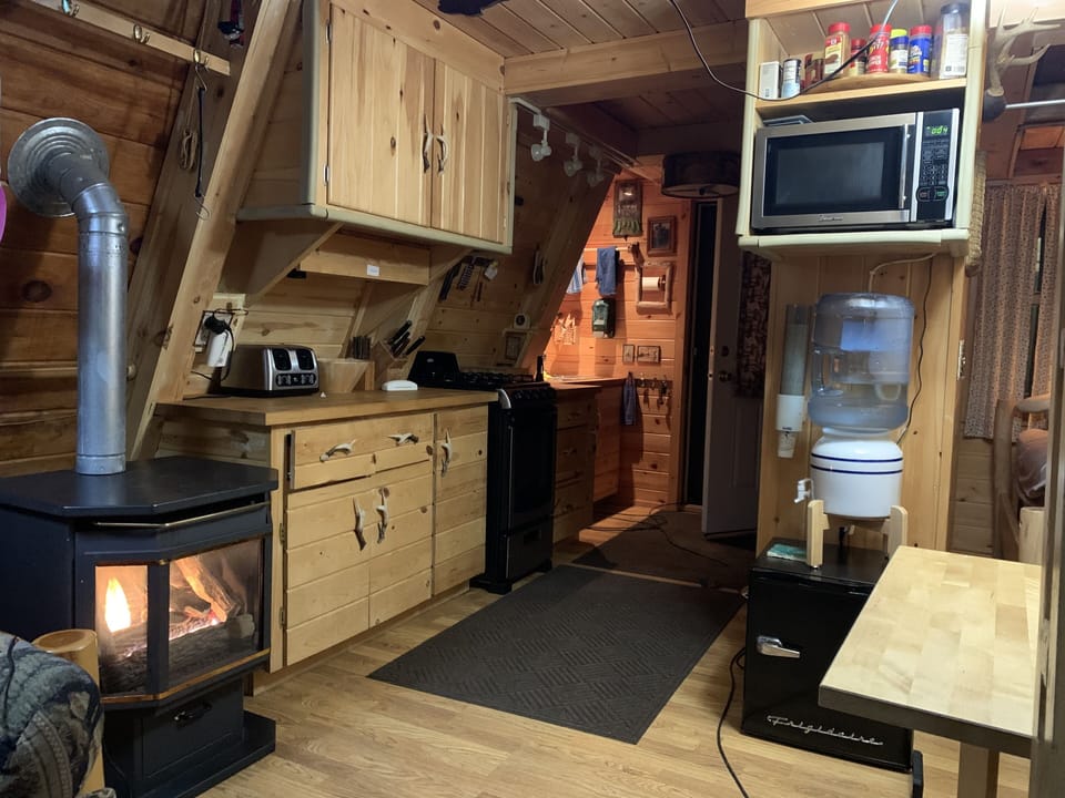 Looking back at kitchen and back door